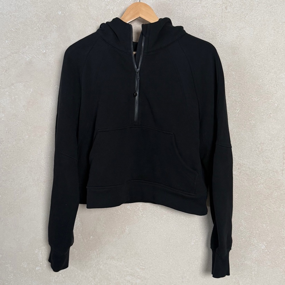 Lululemon Scuba Oversized Half-Zip Hoodie, Black,Size M/L